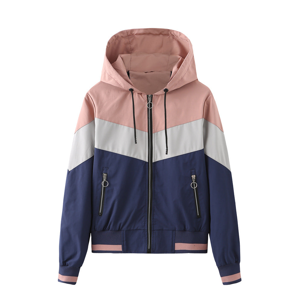 Anorak Pink Gray Navy Blue