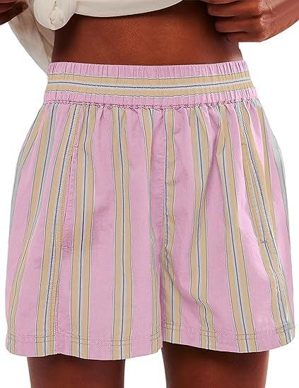 Spring Summer Women Clothes Shorts Striped Casual Shorts Women Pants Multi