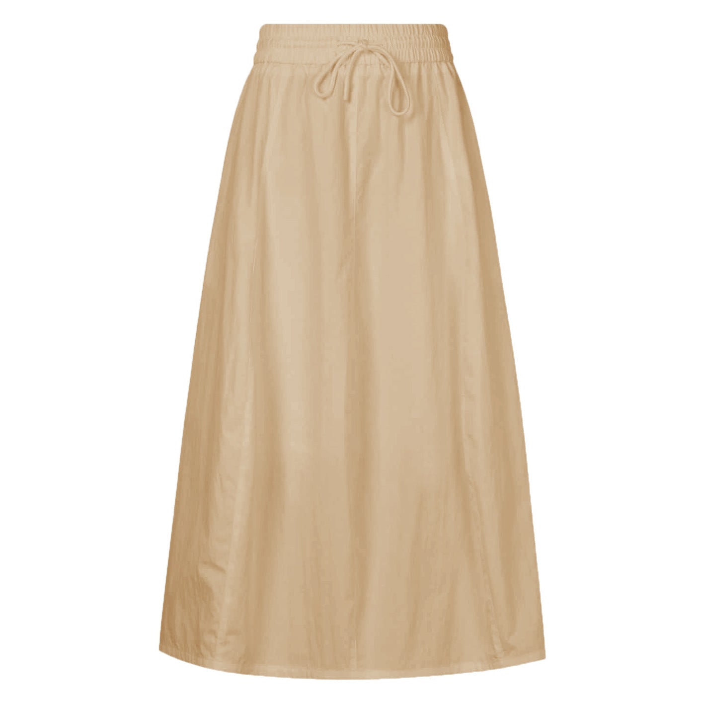 Women Clothing Cotton Skirt Autumn Winter High Waist Slit Solid Color Long Skirt Gold