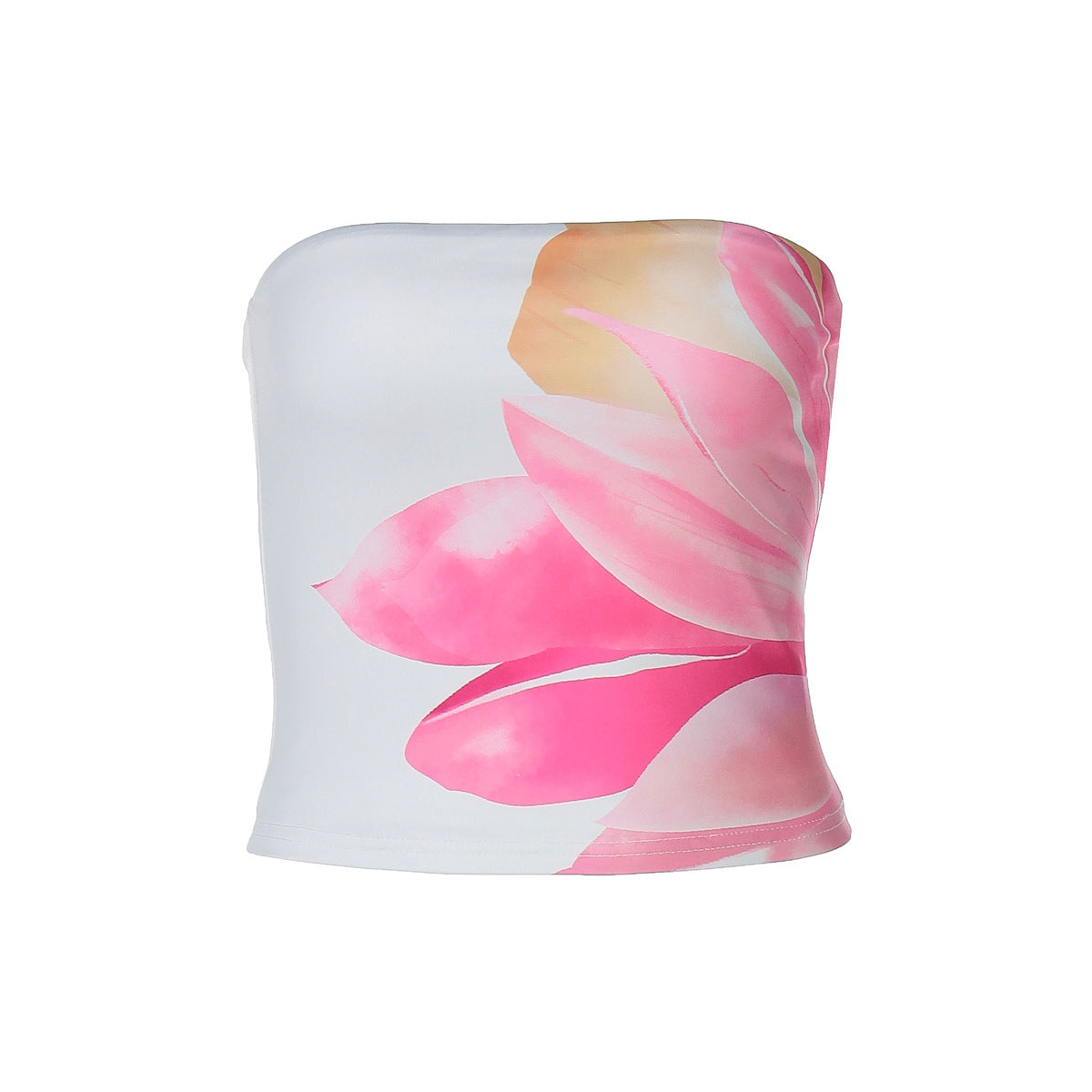 Women Clothing Spring Summer Sexy Digital Printing Tube Top Crop Tight Fitting Vest