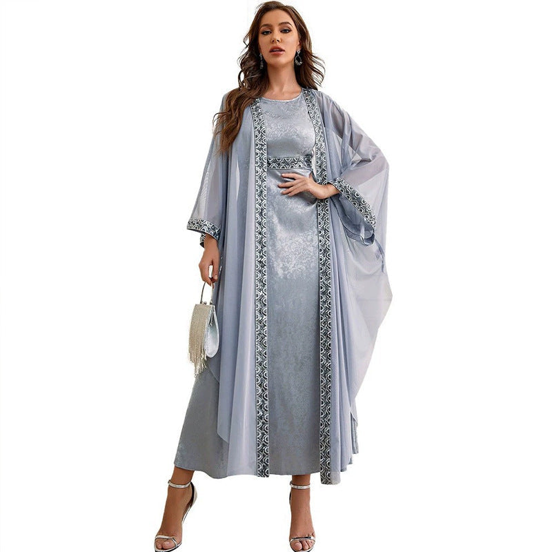 Women Wear Embroidery Set Women Slabstone gray