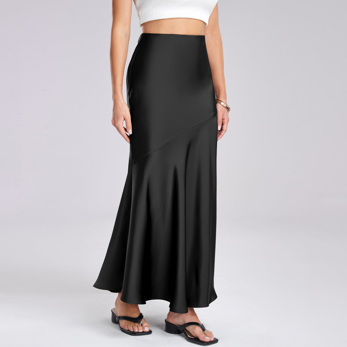 Women Acetate Satin Skirt