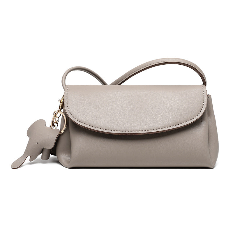 Women Bags Summer Crossbody Bag High Grade Soft Leather All Match Shoulder Bag Mobile Phone Bag One Size Gray