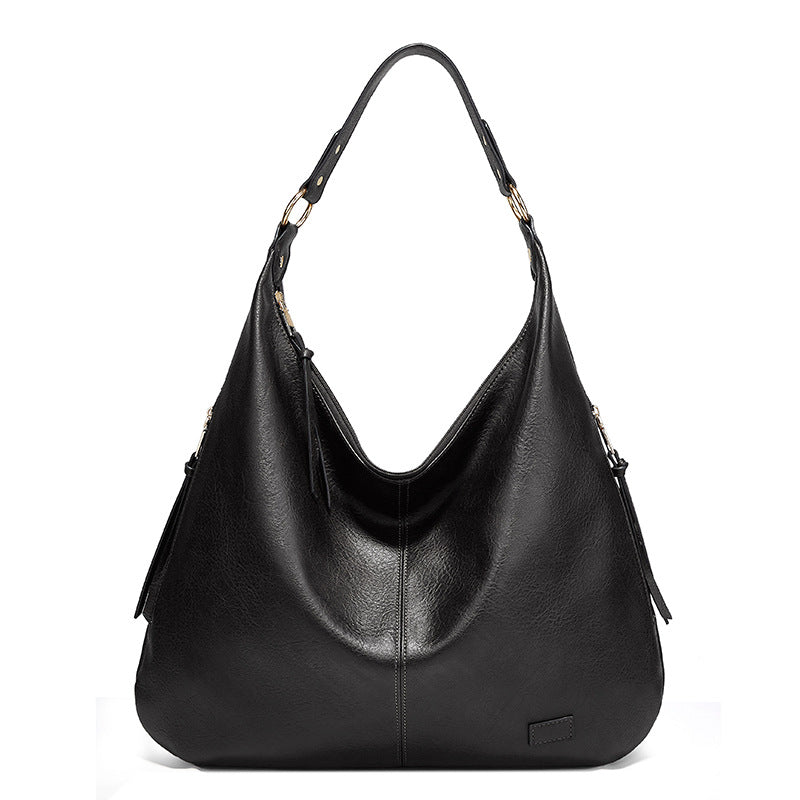 Women Bag Bag High Texture Shoulder Underarm Bag All Match Tote Bag Large One Size Black