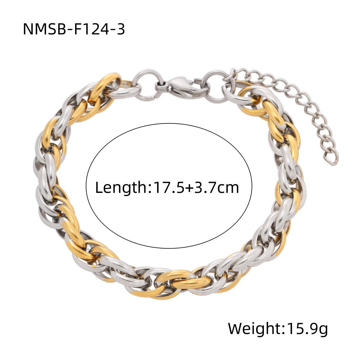 Arrival Metal Texture Titanium Steel Bracelet Niche Design 18K Real Gold High Grade Women Bracelet One Size NMSB-F124-3 Color Matching