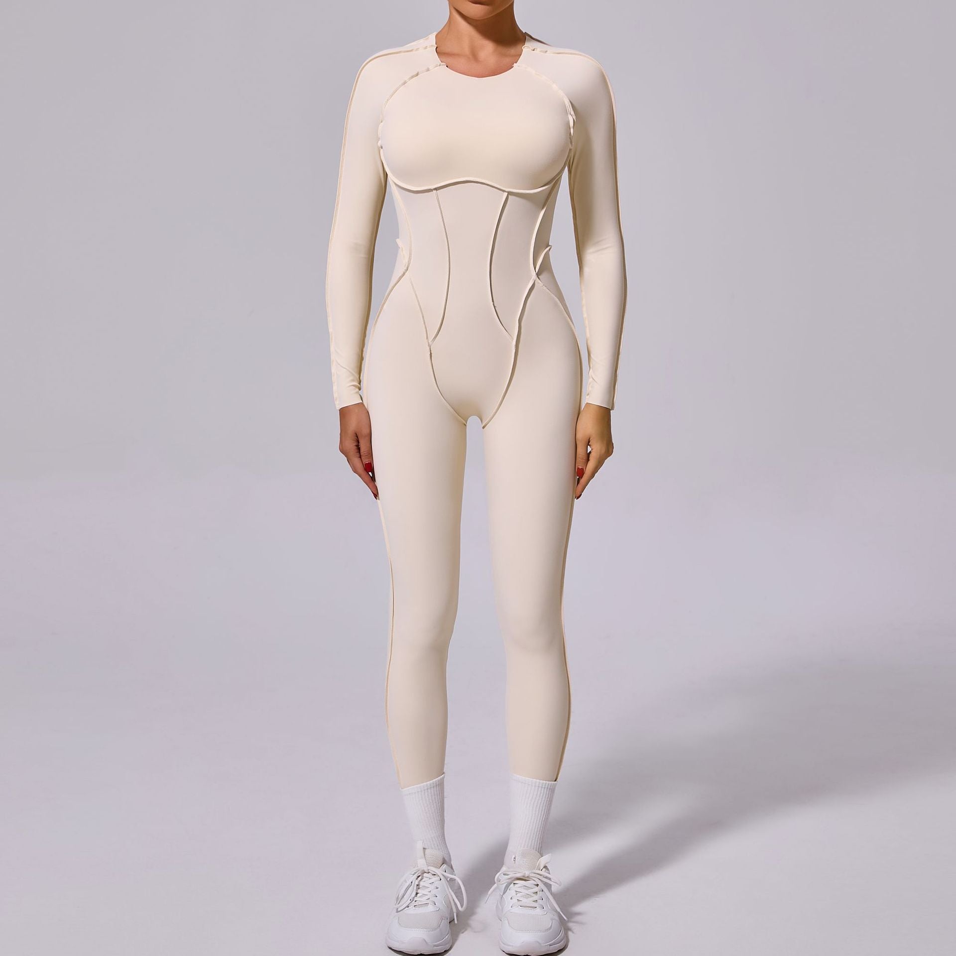 Autumn Sand Winter One Piece Sports Yoga Jumpsuit Backless Tight Long Sleeved Trousers Jumpsuit