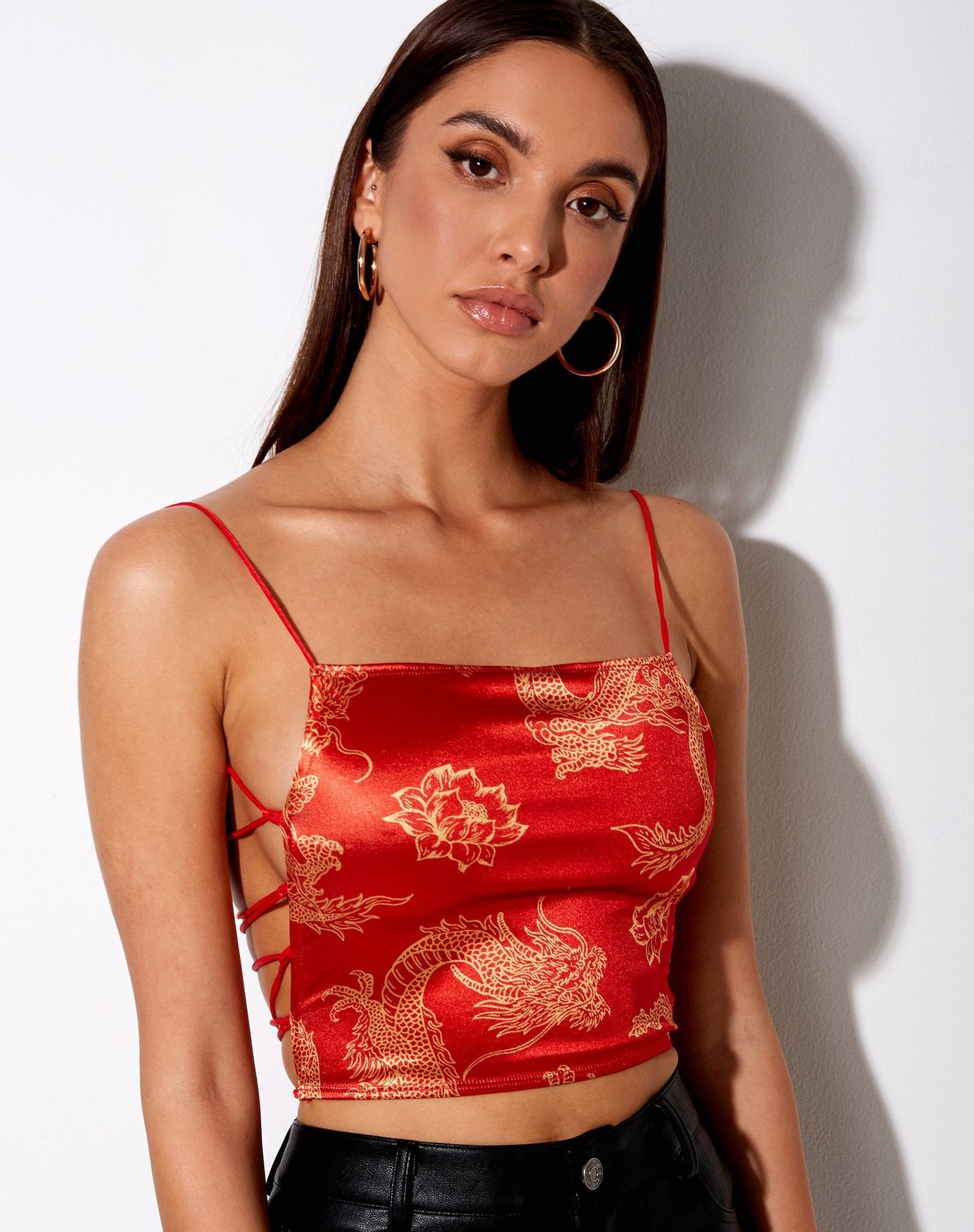 Summer Sexy Slim Fit Camisole Supply Backless Small Sling Red