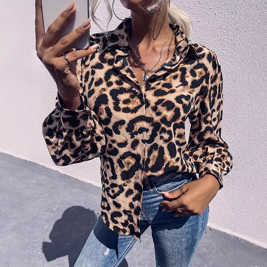 T shirt Popular Leopard Print Casual Shirt