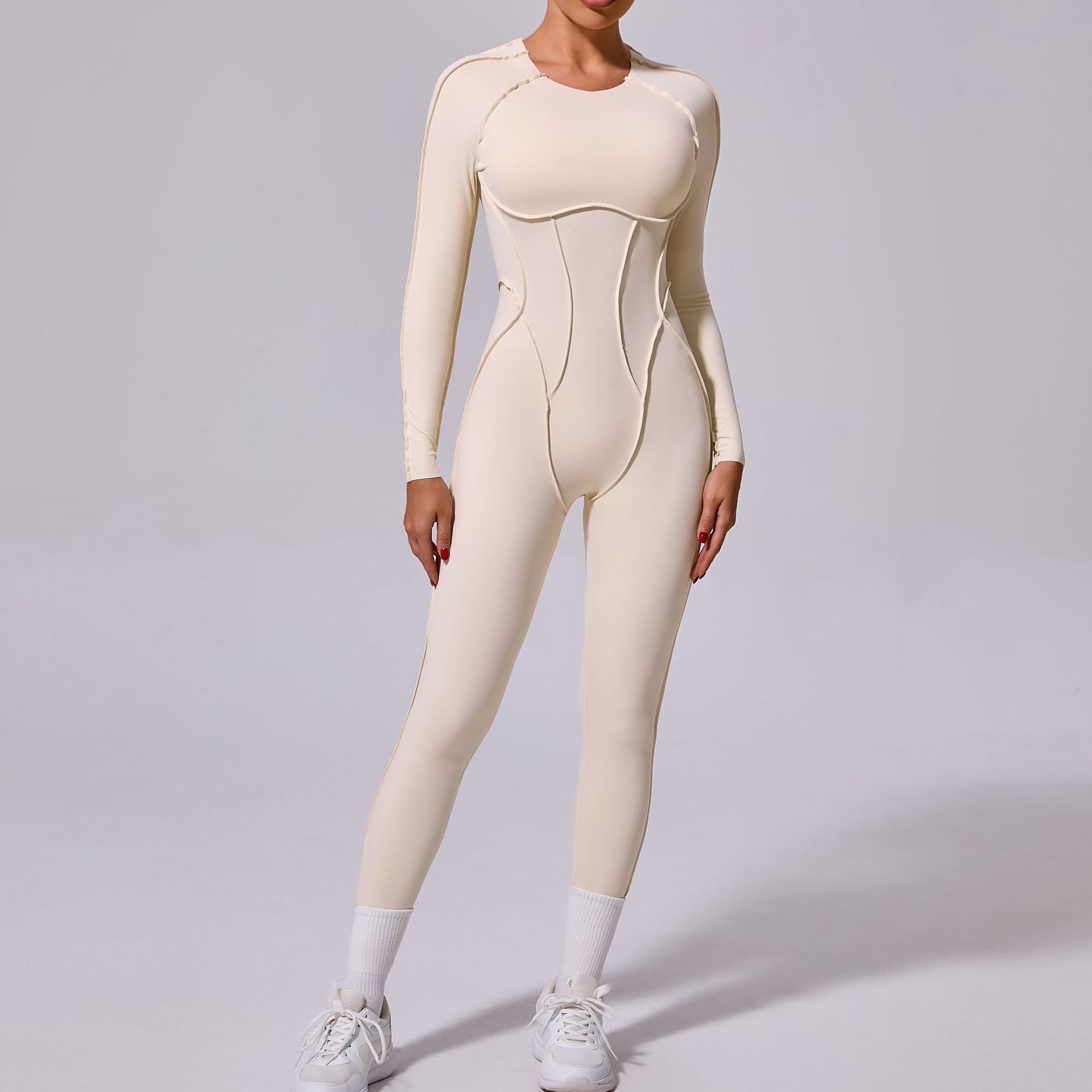 Autumn Sand Winter One Piece Sports Yoga Jumpsuit Backless Tight Long Sleeved Trousers Jumpsuit