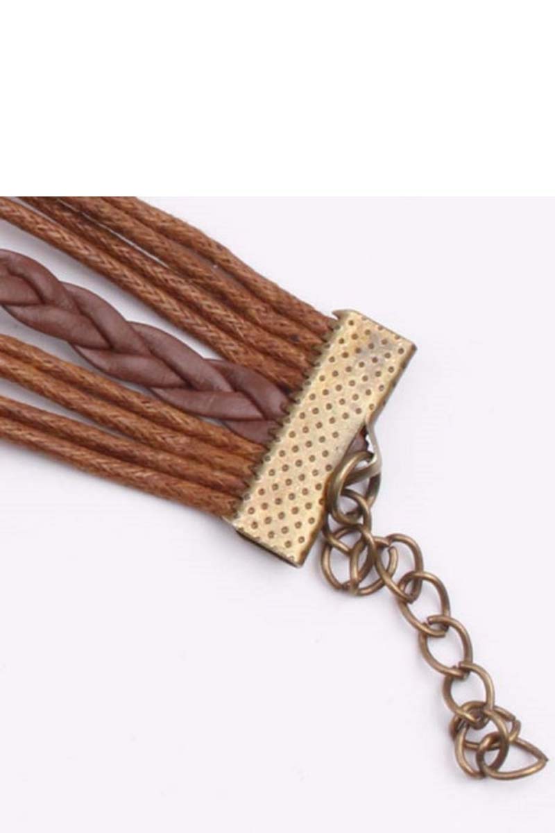 Women Bronze Vintage Leather Rope Bracelet