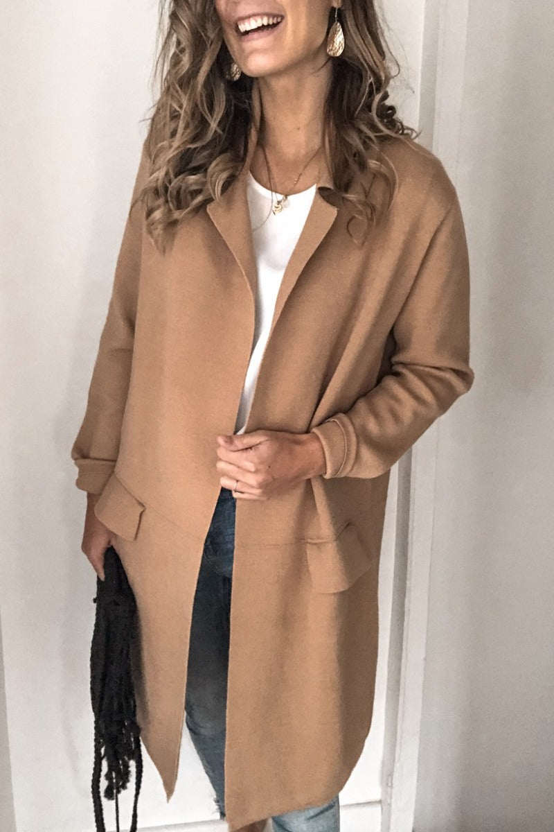 Turn-back Collar Basic Coat